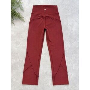Lululemon Leggings Women's Size 2 Burgundy Maroon Athletic Yoga Running Pants